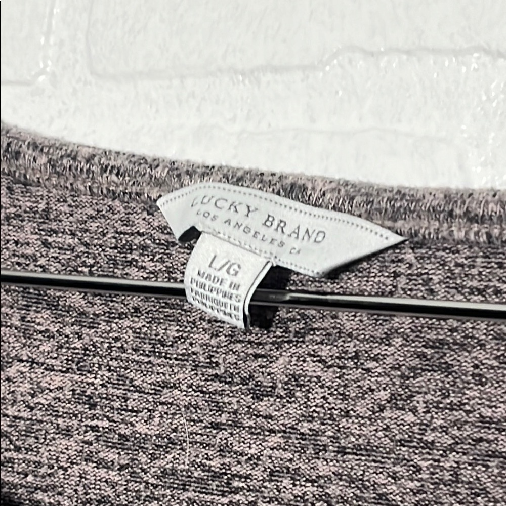 Lucky Brand Top Womens Long Poet Sleeve Shirt Loose Fit Fall Winter Large - Picture 3 of 9